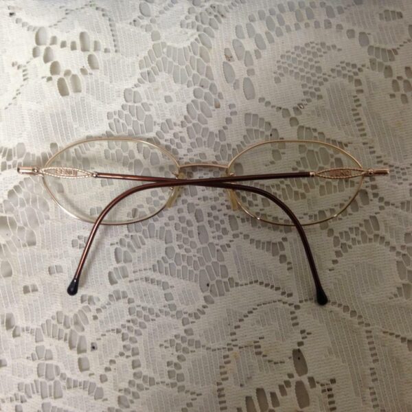 Fendi, Gold Eye Glass Frame with Original Case