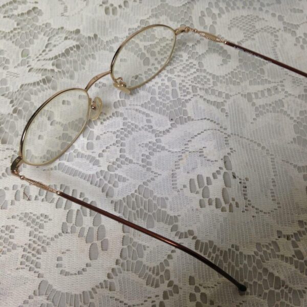 Fendi, Gold Eye Glass Frame with Original Case