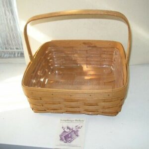 Beautiful, Signed, Longaberger 12" x 12" Basket with Liner and Pamphlet