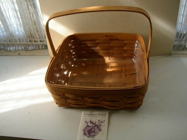 Beautiful, Signed, Longaberger 12″ x 12″ Basket with Liner and Pamphlet