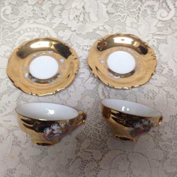 Vintage Rare, German, Gilded 4pc Tea Set