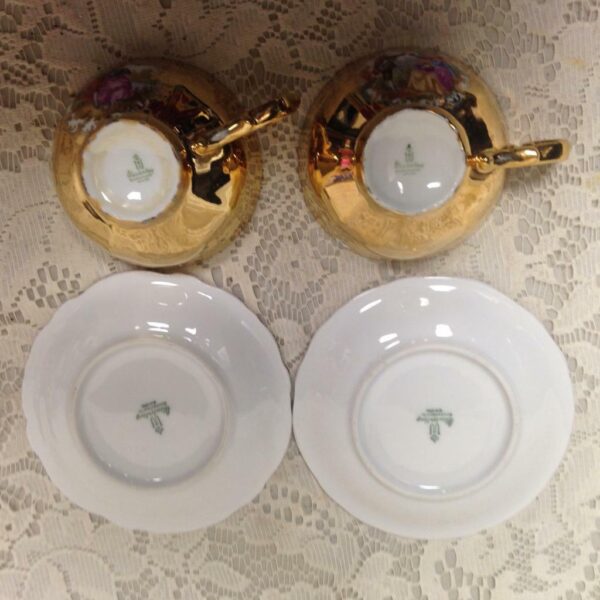 Vintage Rare, German, Gilded 4pc Tea Set