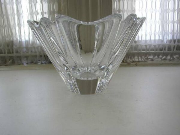 Vintage, Orrefors of Sweden, Large 6in x 8in Floral Glass Vase