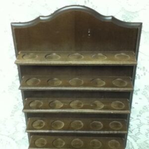 Vintage, 25 Slots of Wooden Display Shelves for Miniatures 12in x 7.5in x 1.5in