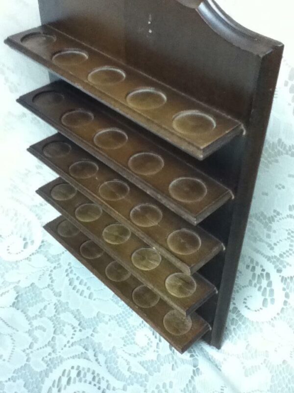 Vintage, 25 Slots of Wooden Display Shelves for Miniatures 12in x 7.5in x 1.5in