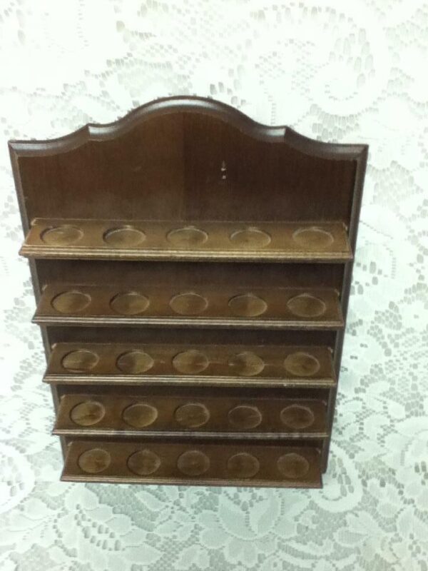 Vintage, 25 Slots of Wooden Display Shelves for Miniatures 12in x 7.5in x 1.5in