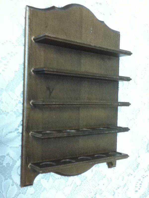 Vintage, 25 Slots of Wooden Display Shelves for Miniatures 12in x 7.5in x 1.5in