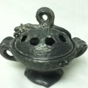 Vintage, Three Dragons, Pewter Incense Burner 4.5in H x 4in W x 3.5in D