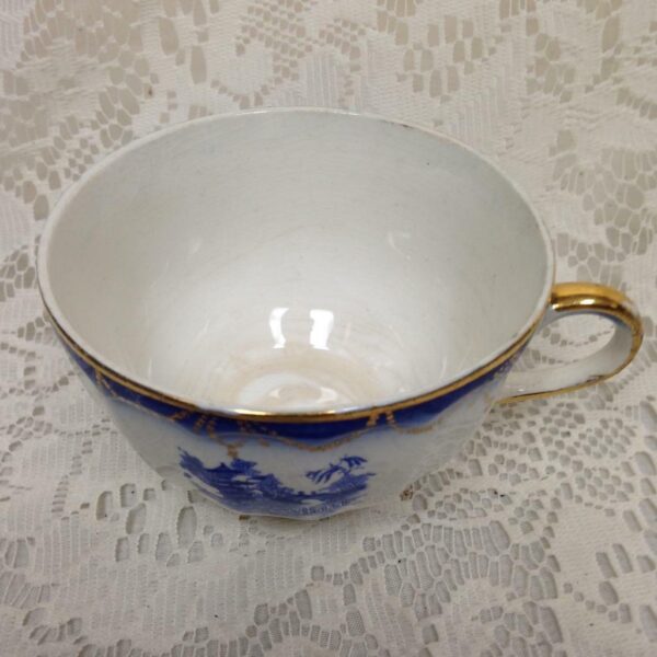 Vintage, Limoges USA Flow Blue Willow Trio Tea Set (#1)