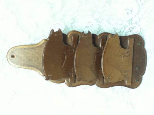 Vintage, Wooden Piggy Bills-Mail-Key Rack 20in x 8in x 3in