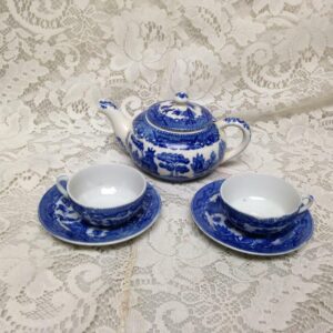 1930-40s, Rare, Japan, Blue Willow 6pc Cosy Tea Set