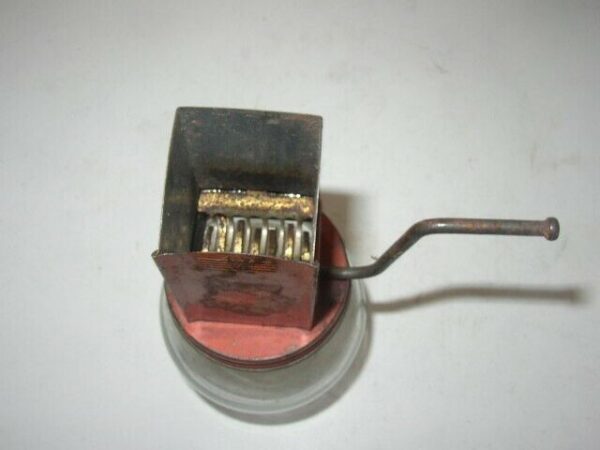 Vintage, Rare, Glass-Tin Floral Food Grinder