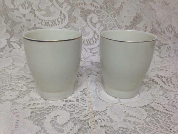 Vintage, 2-pc Gaudy Blue Willow Tumbler 3in H x 2.5in W