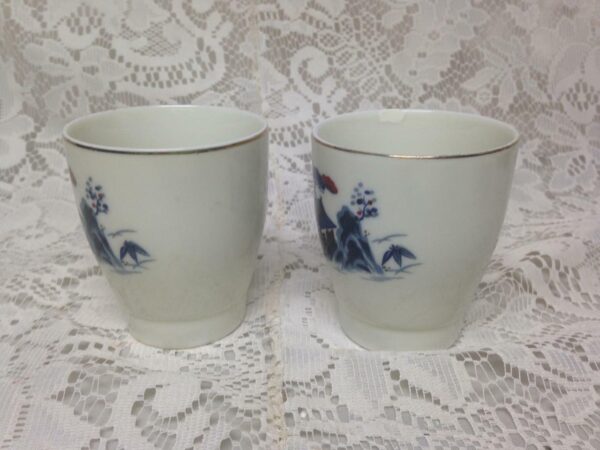 Vintage, 2-pc Gaudy Blue Willow Tumbler 3in H x 2.5in W