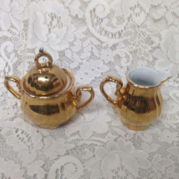 Vintage Rare, Fragonard Gilded 11pc Tea Set