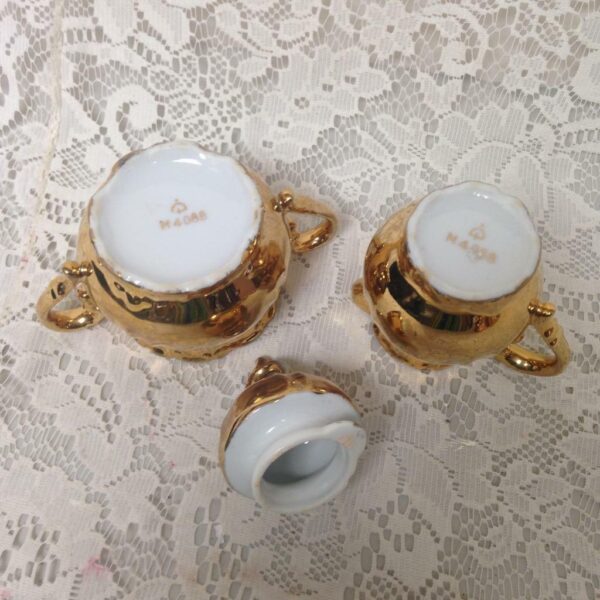 Vintage Rare, Fragonard Gilded 11pc Tea Set