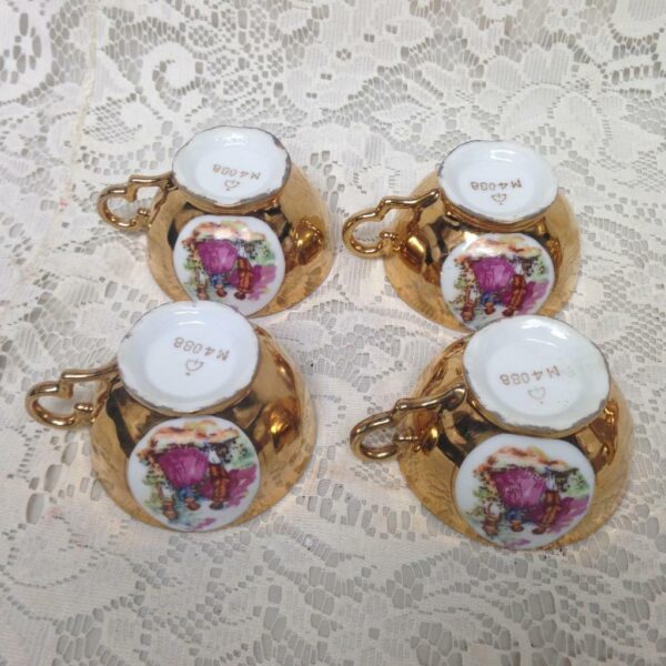 Vintage Rare, Fragonard Gilded 11pc Tea Set