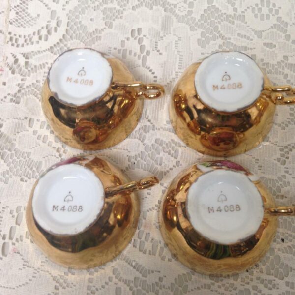 Vintage Rare, Fragonard Gilded 11pc Tea Set