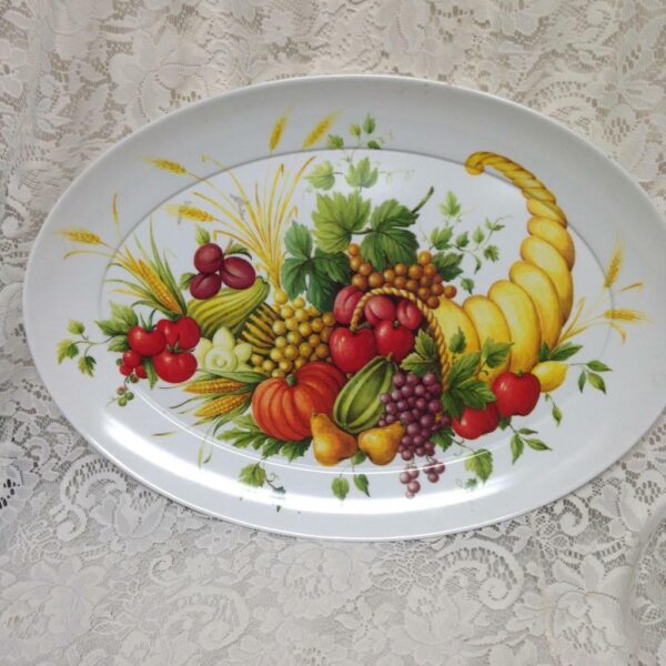 Vintage, Brookpark Melamine Thanksgiving Platter 21in x 15in