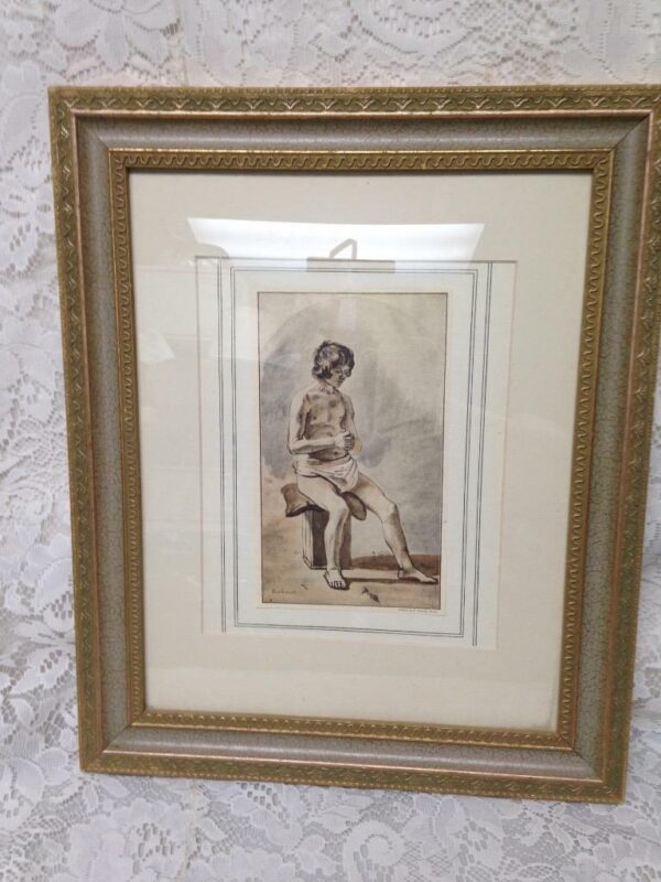 Antique (1906), Rembrandt Van Rijn, Rare Etching-Study of a Young Man -Titus