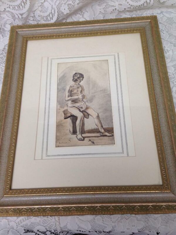 Antique (1906), Rembrandt Van Rijn, Rare Etching-Study of a Young Man -Titus