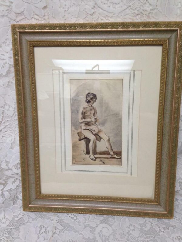 Antique (1906), Rembrandt Van Rijn, Rare Etching-Study of a Young Man -Titus