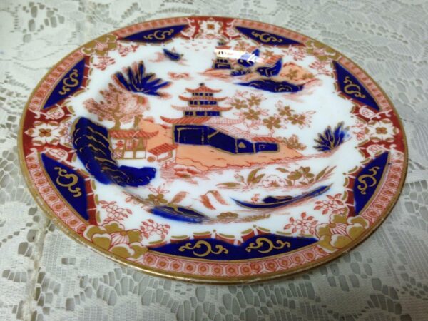 Vintage, Royal Worcester, Grainger & Co., England, Gaudy Blue Willow 7in Plate