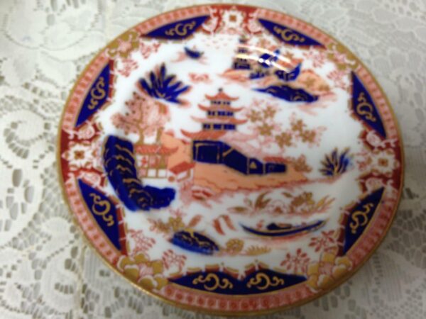 Vintage, Royal Worcester, Grainger & Co., England, Gaudy Blue Willow 7in Plate