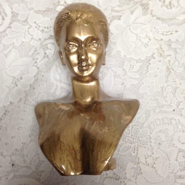 Bust of a Golden Lady 9in x 6in x 5in