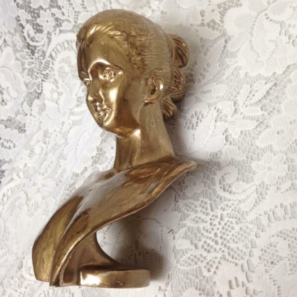 Bust of a Golden Lady 9in x 6in x 5in