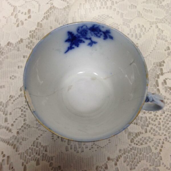 Vintage, Rare, Flow Blue Cup and Saucer