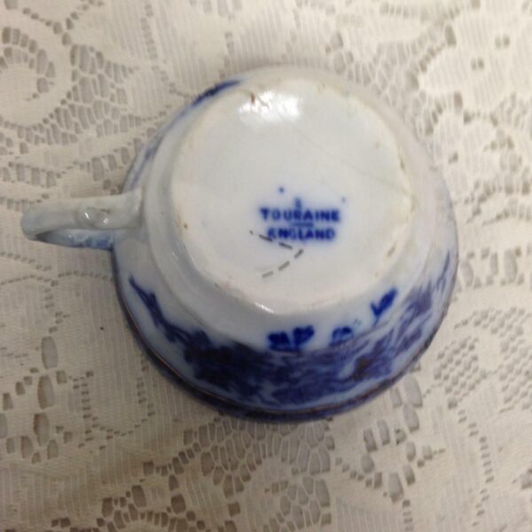 Vintage, Rare, Flow Blue Cup and Saucer