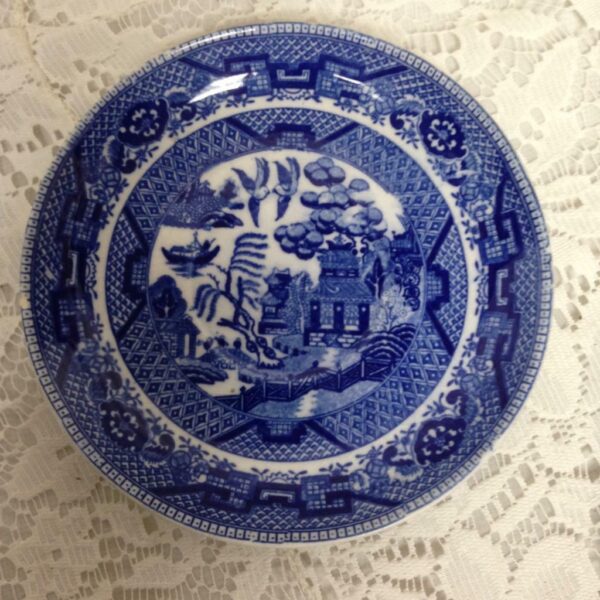 Vintage, Blue Willow Trio Set, Cup, Saucer and Luncheon Plate