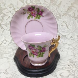 Vintage, Pink Roses Cup and Saucer