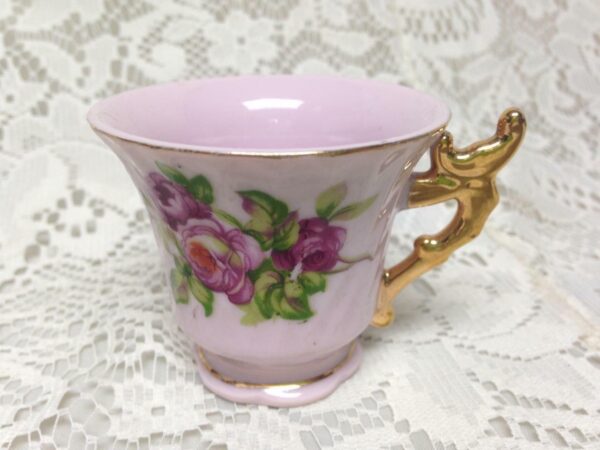 Vintage, Pink Roses Cup and Saucer