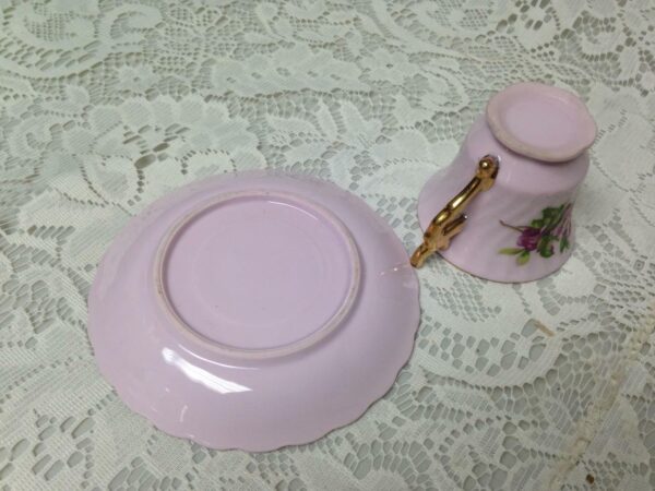 Vintage, Pink Roses Cup and Saucer