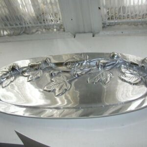 Heavy, Large, 20" x 9" Barware or Vanity Oval Tray