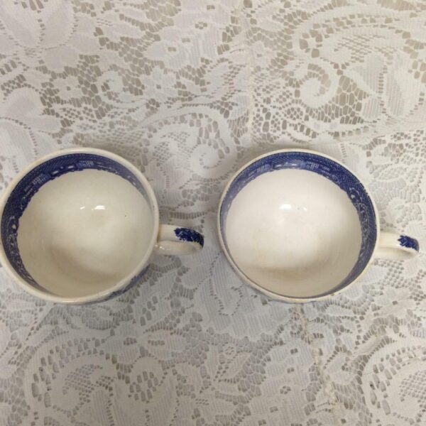 Vintage, Occupied Japan, Blue Willow 4pc Cups and Saucers (B)