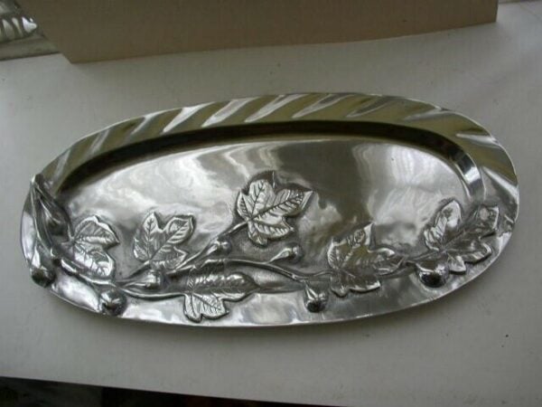 Heavy, Large, 20" x 9" Barware or Vanity Oval Tray