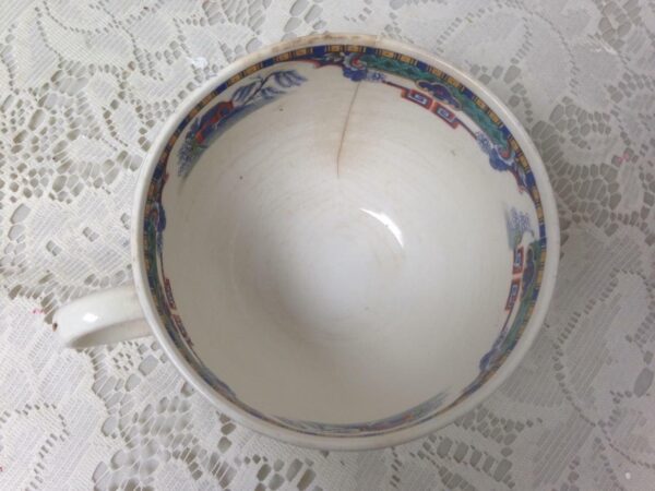 Vintage, Rare, England,Variant, Gaudy Blue Willow Cup and Saucer (d)