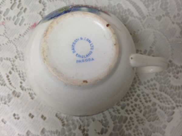 Vintage, Rare, England,Variant, Gaudy Blue Willow Cup and Saucer (d)