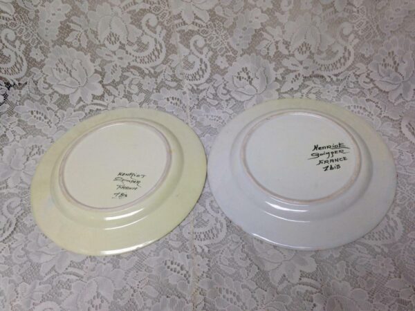 Vintage, 2-pc Henriot Quimper Dinner Plates (B)