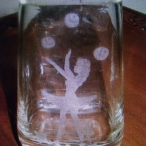 Vintage, Glass-Crystal 7.25in Ballerina-Juggler Vase