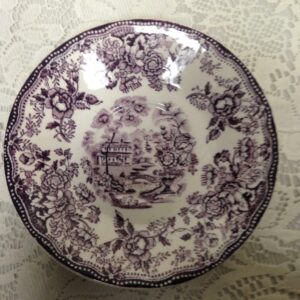 Vintage, Royal Staffordshire, England,Variant Purple-Blue Willow Saucer