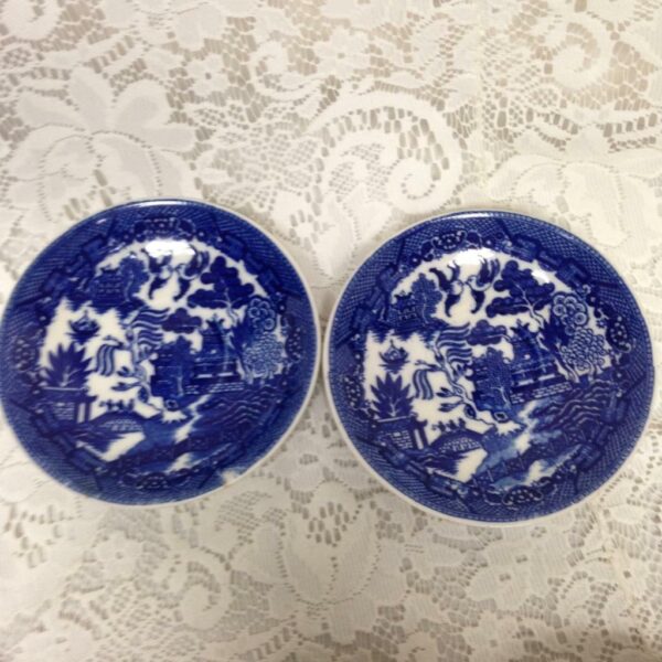 Vintage, Occupied Japan, Blue Willow 4pc Cups and Saucers