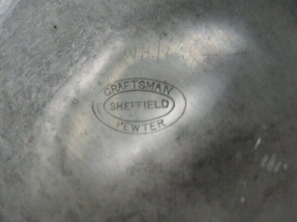 AntiqueRare Craftsman Sheffield Hammered Pewter Teapot