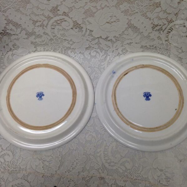 Vintage, Rare Moriyama Occupied Japan, Blue Willow 2pc Grill Plates 10in D