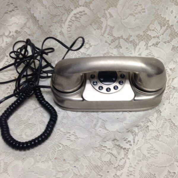 Elegant Stainless-Metal Brush Grand Wall Telephone