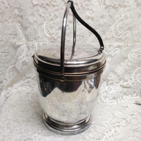 Vintage Apollo -Bernard Ride & Sons Silver Plated Hinged-Roll Lid Ice Bucket