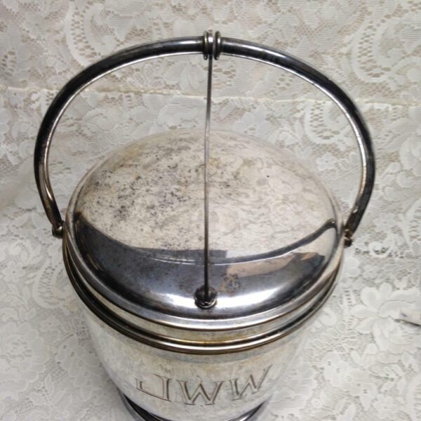 Vintage Apollo -Bernard Ride & Sons Silver Plated Hinged-Roll Lid Ice Bucket